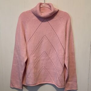 Croft & Barrow Soft Pink Cowl Neck Sweater